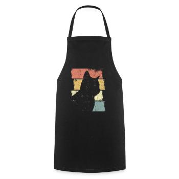 Croquis de chat - Tablier de cuisine - noir - Devant - AI Model Male 185 dark (185cm)