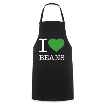I LOVE BEANS Bohnen - Kochschürze - Schwarz - Vorne - AI Model Male 185 dark (185cm)