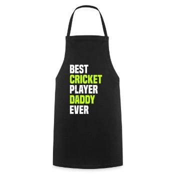 Best Cricket Player Daddy Ever - Cricketing Daddy - Cooking Apron - black - Front - AI Model Male 185 dark (185cm)