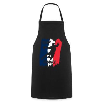 Team France Handball Silhouette - Tablier de cuisine - noir - Devant - AI Model Male 185 dark (185cm)