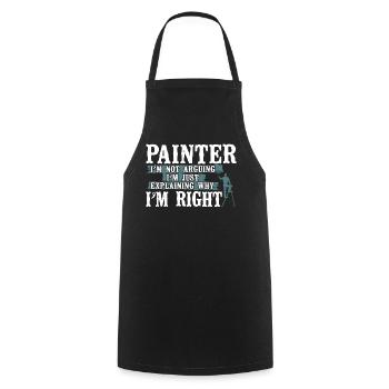 Peintre en bâtiment Peintre décorateur Peintre - Tablier de cuisine - noir - Devant - AI Model Male 185 dark (185cm)