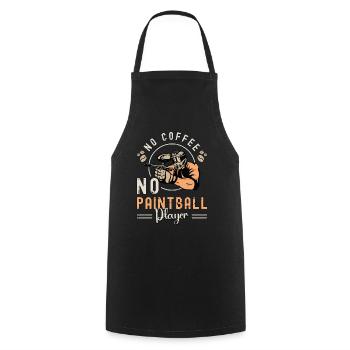 Paintball Player No Coffee No Airsoft Coffee Lover - Kochschürze - Schwarz - Vorne - AI Model Male 185 dark (185cm)