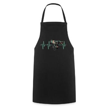 frog pulse heartbeat poison dart frogSymbol icon - Cooking Apron - black - Front - AI Model Male 185 dark (185cm)