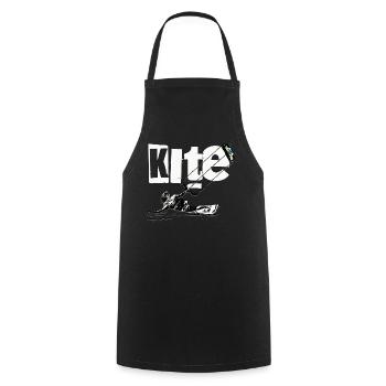 Cerf-volant - Tablier de cuisine - noir - Devant - AI Model Male 185 dark (185cm)