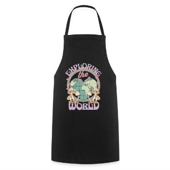 Exploring The World Earth Day - Cooking Apron - black - Front - AI Model Male 185 dark (185cm)