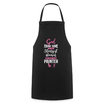 Peintre en bâtiment Décorateur Femme - Tablier de cuisine - noir - Devant - AI Model Male 185 dark (185cm)