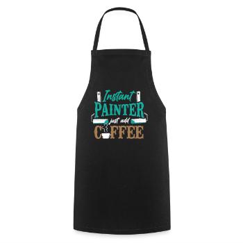 House Painter Decorator Coffee - Cooking Apron - black - Front - AI Model Male 185 dark (185cm)