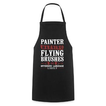 Peintre en bâtiment Peintre décorateur Peintre - Tablier de cuisine - noir - Devant - AI Model Male 185 dark (185cm)