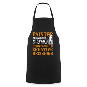 House Painter Decorator Painter I - Cooking Apron - black - Front - AI Model Male 185 dark (185cm)