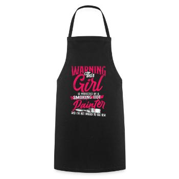 House Painter Decorator Girlfriend - Cooking Apron - black - Front - AI Model Male 185 dark (185cm)