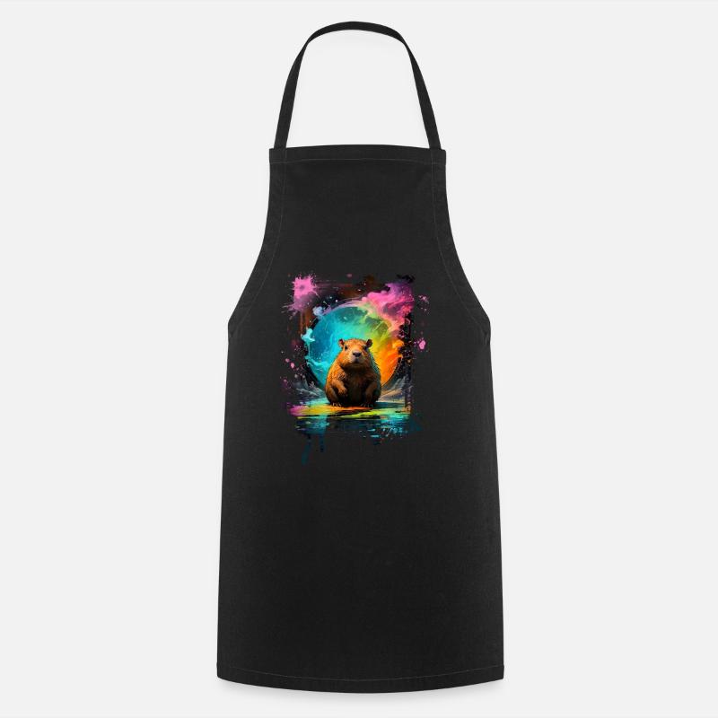 Capybara - Kochschürze - Schwarz