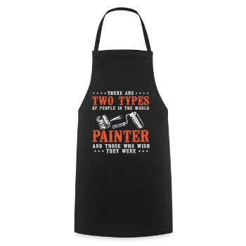 House Painter Decorator There Are - Cooking Apron - black - Front - AI Model Male 185 dark (185cm)
