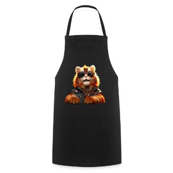 Tiger Big Cat Wild Cats Lover Cute Tiger - Cooking Apron - black - Front - AI Model Male 185 dark (185cm)