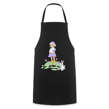 Easter Easter Bunny Kids Rabbit Easter Eggs Eggs - Cooking Apron - black - Front - AI Model Male 185 dark (185cm)