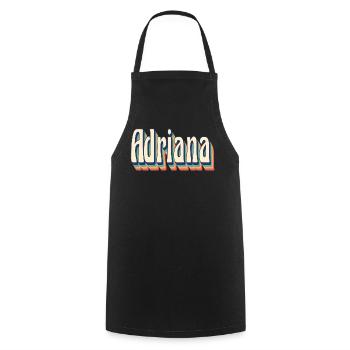 Adriana t-shirt retro vintage t-shirt gift - Cooking Apron - black - Front - AI Model Male 185 dark (185cm)