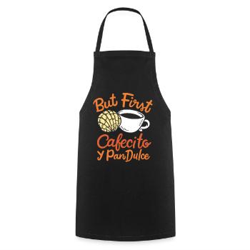 Conchas Cafecito Mexikaner Spanier - Kochschürze - Schwarz - Vorne - AI Model Male 185 dark (185cm)