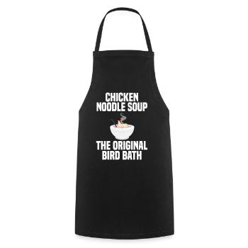 Chicken Noodle Soup Humor - Cooking Apron - black - Front - AI Model Male 185 dark (185cm)