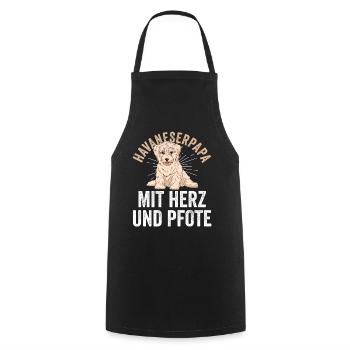 Dog Dog Dad Father Havanese Dad Havanese - Cooking Apron - black - Front - AI Model Male 185 dark (185cm)