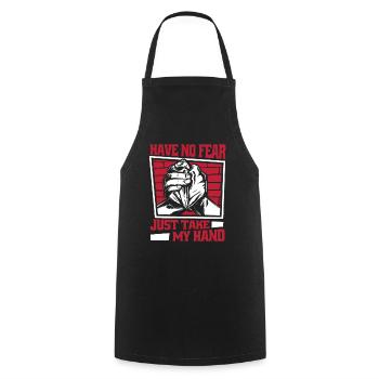 N’ayez crainte, prenez simplement mon bras de techniques de main - Tablier de cuisine - noir - Devant - AI Model Male 185 dark (185cm)