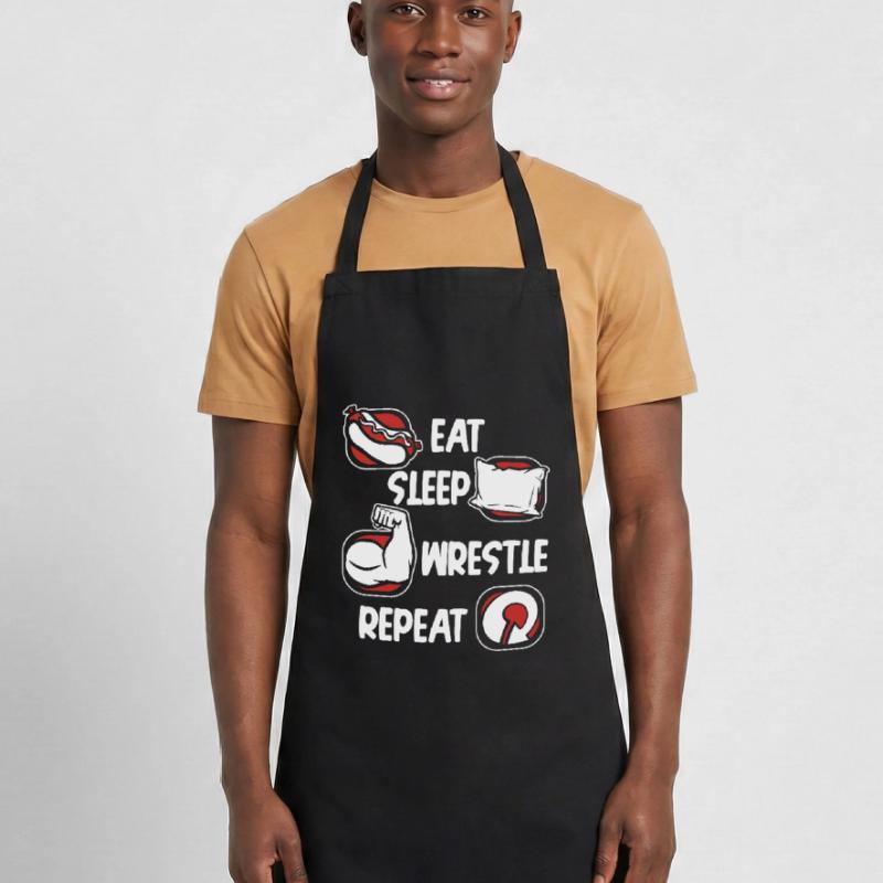 Manger Dormir Lutter Répéter Techniques Exercice Bras Tablier de cuisine