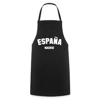 MADRID España Espagne - Tablier de cuisine - noir - Devant - AI Model Male 185 dark (185cm)