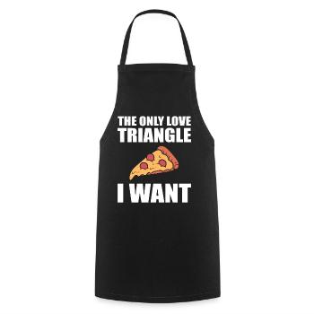 Lustiger Pizza -Liebhaber Pizzalieferdienst - Kochschürze - Schwarz - Vorne - AI Model Male 185 dark (185cm)