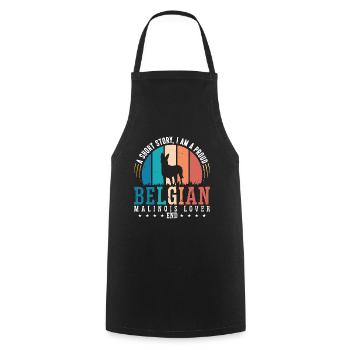 Belgian Malinois Lover A Short Story Working Dog - Cooking Apron - black - Front - AI Model Male 185 dark (185cm)