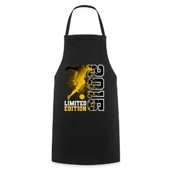 2015 Year of Birth Birthday Football - Cooking Apron - black - Front - AI Model Male 185 dark (185cm)