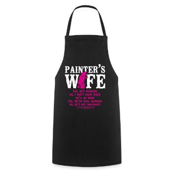 House Painter Decorator Wife - Cooking Apron - black - Front - AI Model Male 185 dark (185cm)