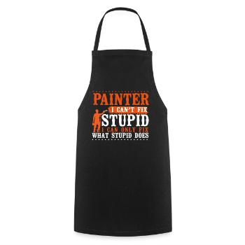 House Painter Decorator Painter I - Cooking Apron - black - Front - AI Model Male 185 dark (185cm)