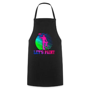 House Painter Decorator Retro 80s - Cooking Apron - black - Front - AI Model Male 185 dark (185cm)