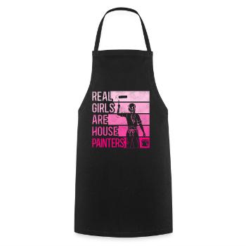 House Painter Decorator Real Girls - Cooking Apron - black - Front - AI Model Male 185 dark (185cm)