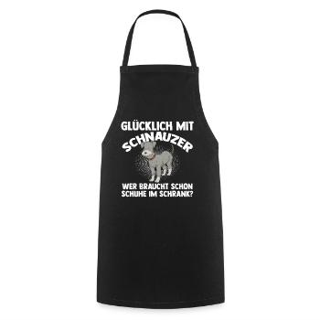 Chien Schnauzer Schnauzer géant - Tablier de cuisine - noir - Devant - AI Model Male 185 dark (185cm)