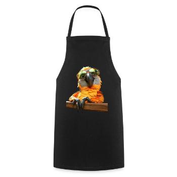 Papagei Ara Sittich Kakadu Parrot Süße Papageien - Kochschürze - Schwarz - Vorne - AI Model Male 185 dark (185cm)