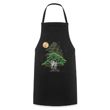 Skeleton Horror Ghosts Spooky Spooky Halloween Death - Cooking Apron - black - Front - AI Model Male 185 dark (185cm)