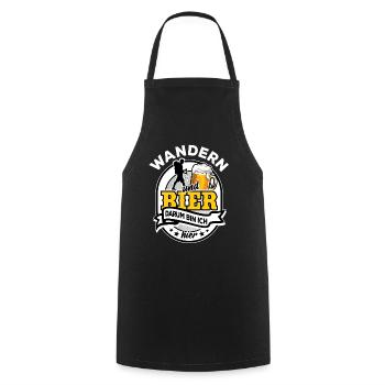 Handball & Bier - darum bin ich hier - Kochschürze - Schwarz - Vorne - AI Model Male 185 dark (185cm)