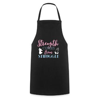 Strength Comes From Suffering Christian Motivation - Cooking Apron - black - Front - AI Model Male 185 dark (185cm)