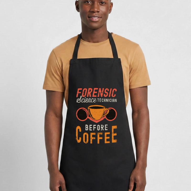 Forensic Science Technician Before Forensic Coffee Cooking Apron