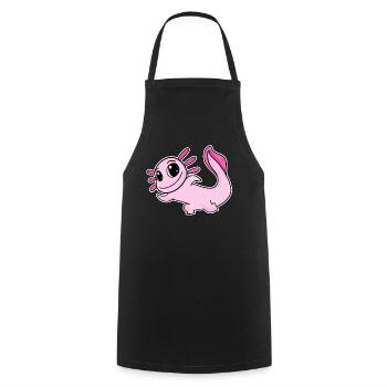 Axolotl Motif Pink - Cooking Apron - black - Front - AI Model Male 185 dark (185cm)