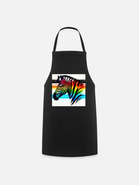 Zebra - Kochschürze - Schwarz