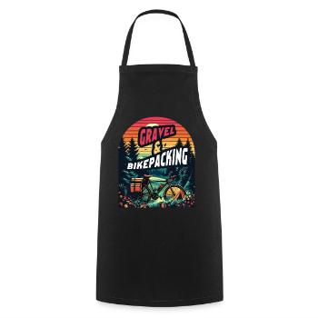 Gravel & Bikepacking Adventure Sunset - Cooking Apron - black - Front - AI Model Male 185 dark (185cm)
