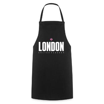 London Bold Bloc UK Flag - Cooking Apron - black - Front - AI Model Male 185 dark (185cm)