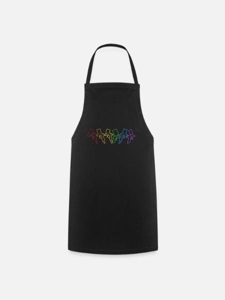LGBT Regenbogen Auto Spray Auto Fahrzeug Auto - Kochschürze - Schwarz