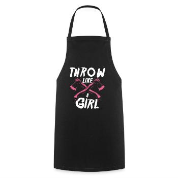 Axe Thrower Axe Throwing Hobby Sports - Cooking Apron - black - Front - AI Model Male 185 dark (185cm)