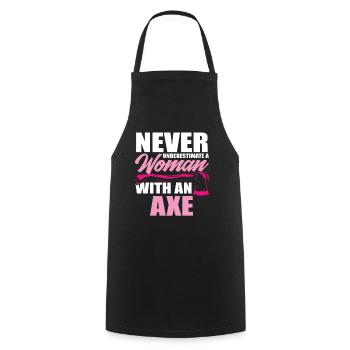Axe Thrower Axe Throw Sports Wife Gift - Cooking Apron - black - Front - AI Model Male 185 dark (185cm)