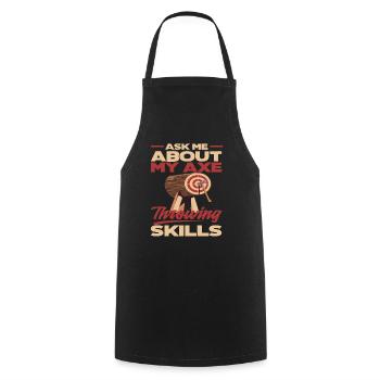 Axe Throwing Axe Throwing Sport Thrower - Cooking Apron - black - Front - AI Model Male 185 dark (185cm)