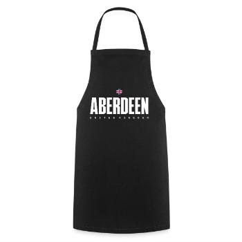 Aberdeen Crest UK Flag - Cooking Apron - black - Front - AI Model Male 185 dark (185cm)