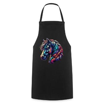 Cheval - Tablier de cuisine - noir - Devant - AI Model Male 185 dark (185cm)