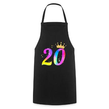 20. Geburtstag Geschenkidee Für 20 Jahre Alt - Kochschürze - Schwarz - Vorne - AI Model Male 185 dark (185cm)