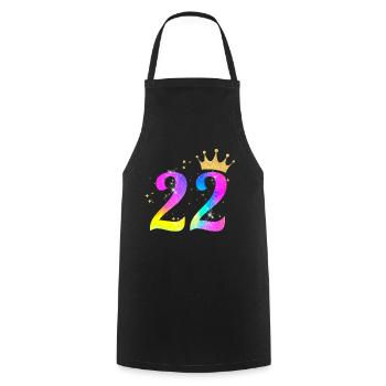 22. Geburtstag Geschenkidee Für 22 Jahre Alt - Kochschürze - Schwarz - Vorne - AI Model Male 185 dark (185cm)